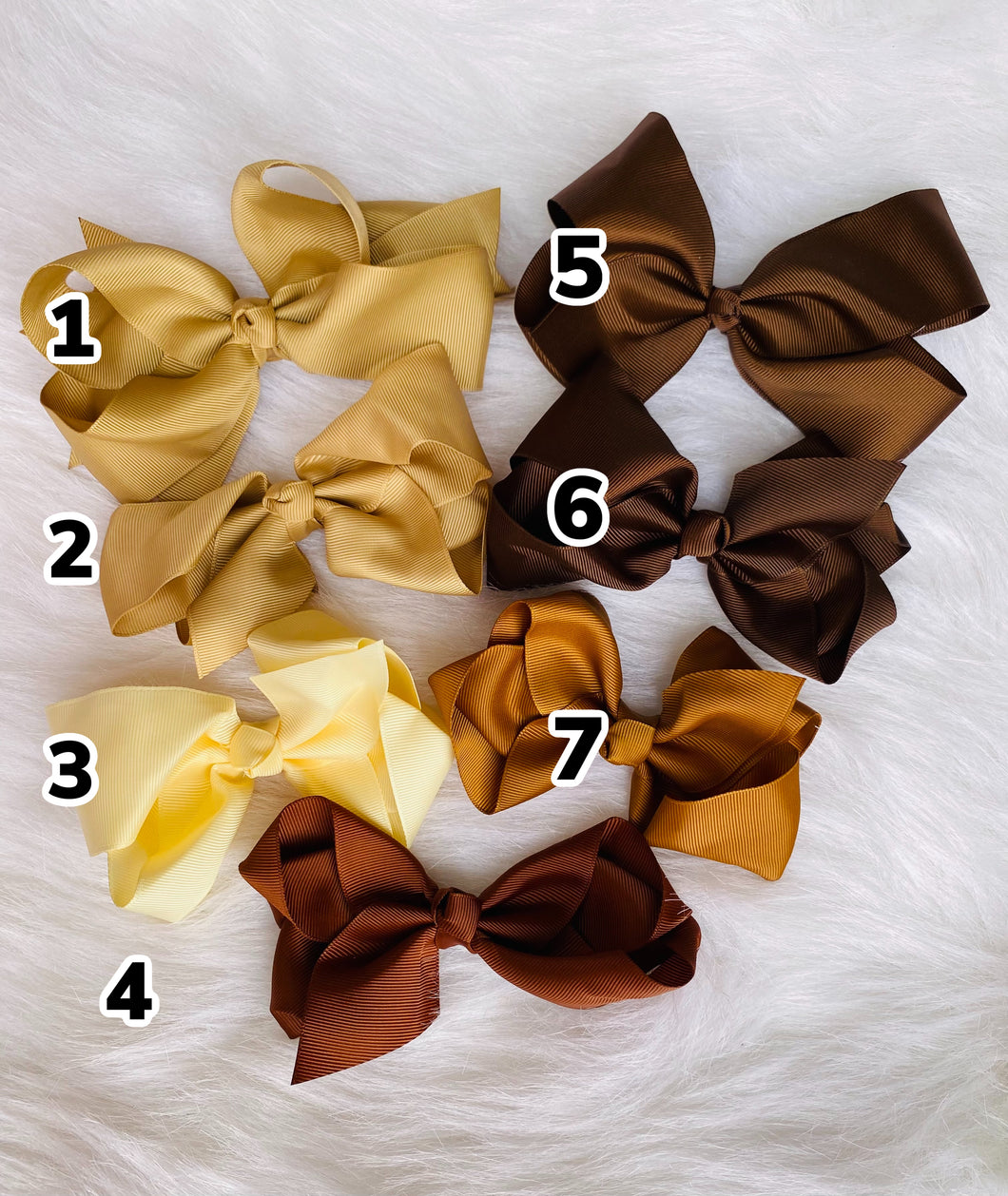 Ribbon Bows - Tans , Browns