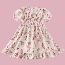 Load image into Gallery viewer, Pink Roses Smocked Dress
