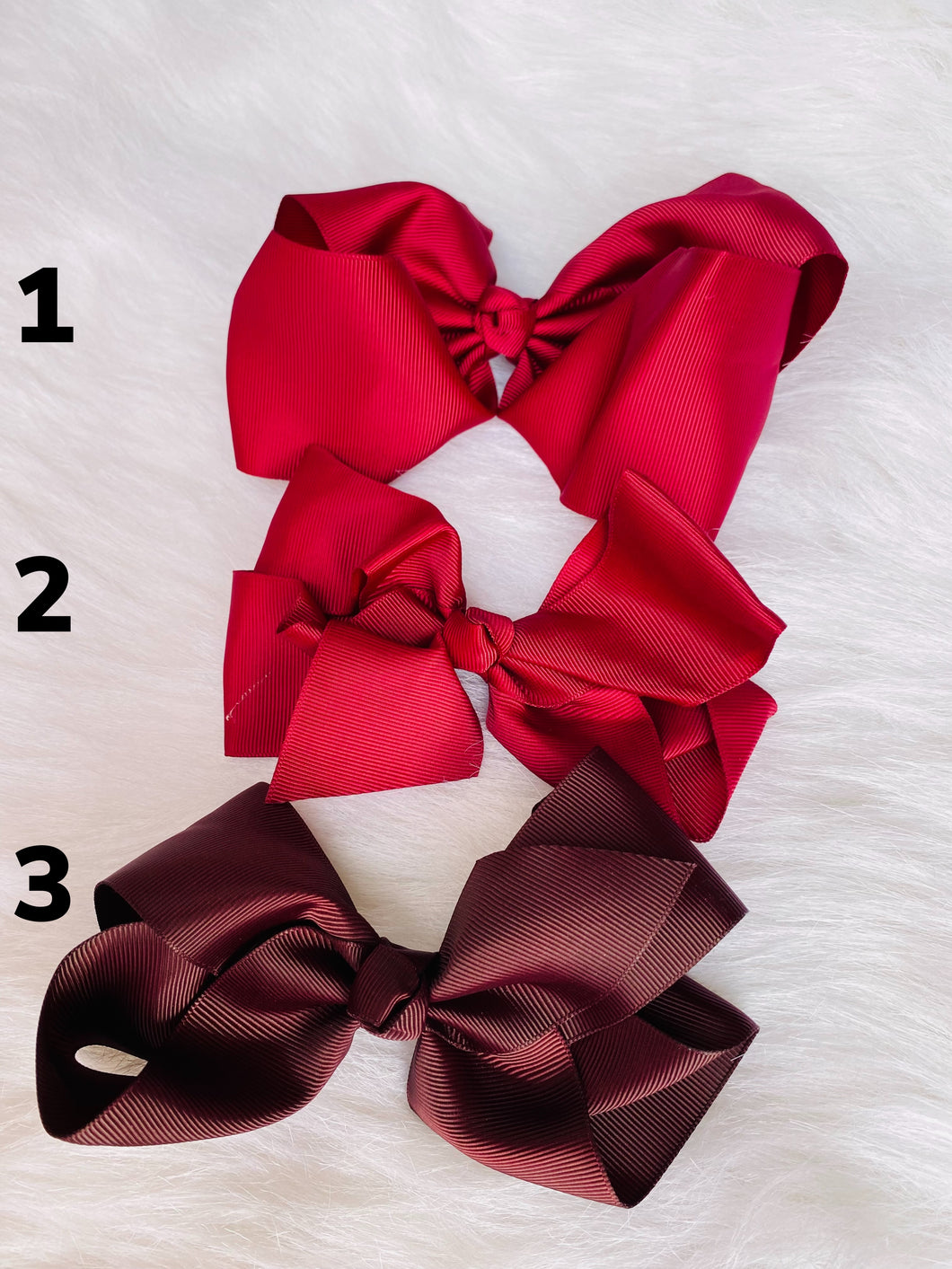 Ribbon Bows - Maroon, Reds