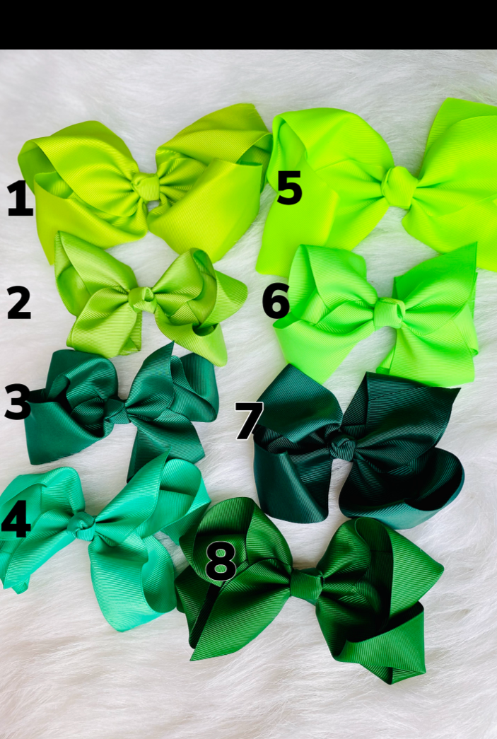 Ribbon Bows - Greens