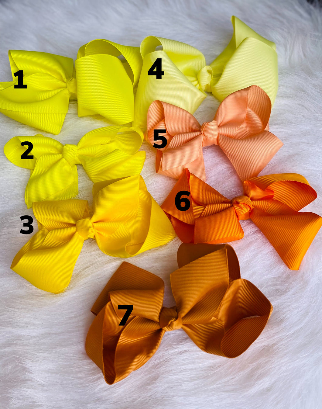 Ribbon Bows - Yellows, Oranges